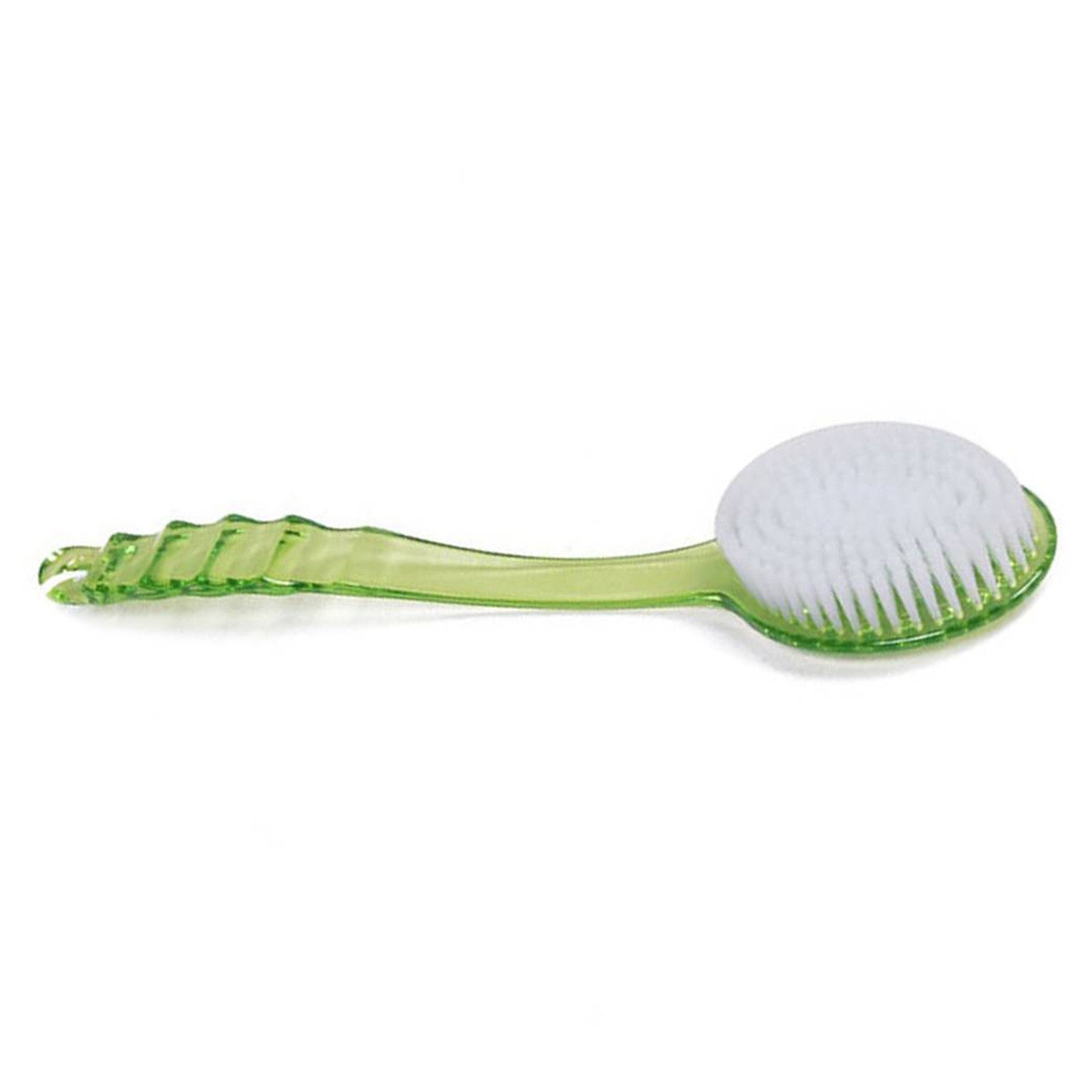 1pc Long Handle Bath & Shower Brush with Exfoliating Bristles - Green Ergonomic Body Massager, Durable Bristles for Deep Cleansing, Light Beige Scrub & Shower/Bath Use - Manual Operation, No Electricity, Easy Storage (Bathroom/Kitchen)