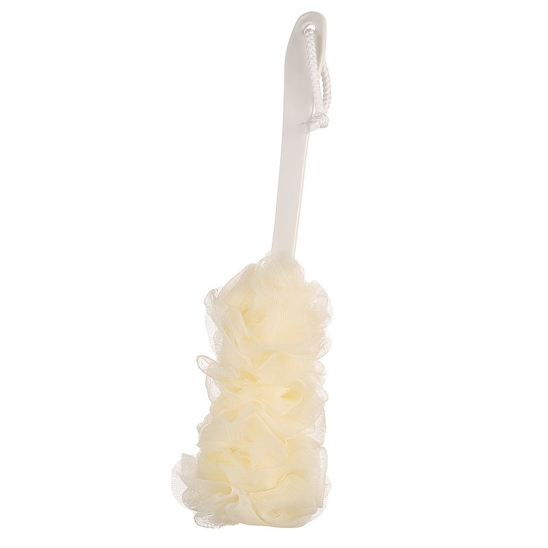 Extra-Large Long Handle Bath Brush - Soft Mesh Shower Scrubber for Deep Clean & Exfoliation, Ideal for Men & Women