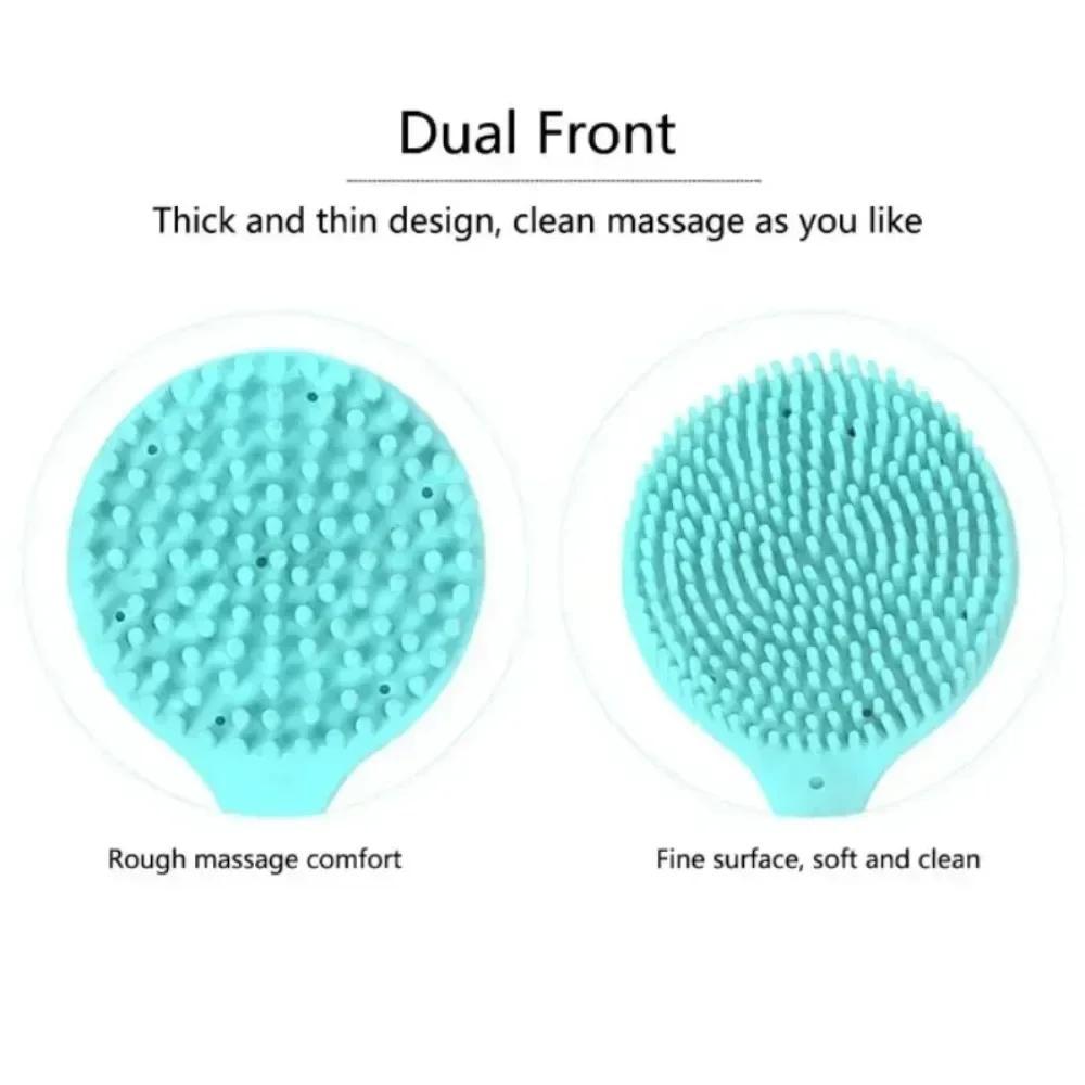 1pc Long Handle Soft Hair Bath Brush, Back Scrubber and Body Massage Brush for Shower - No Battery Required, Ball Brush, Bathroom Brushes