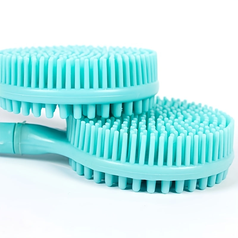 1pc Long Handle Soft Hair Bath Brush, Back Scrubber and Body Massage Brush for Shower - No Battery Required, Ball Brush, Bathroom Brushes