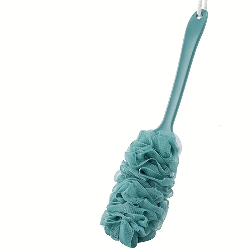 Extra-Large Long Handle Bath Brush - Soft Mesh Shower Scrubber for Deep Clean & Exfoliation, Ideal for Men & Women