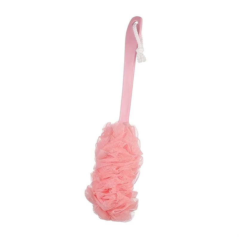 Extra-Large Long Handle Bath Brush - Soft Mesh Shower Scrubber for Deep Clean & Exfoliation, Ideal for Men & Women