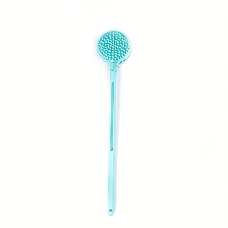 1pc Long Handle Soft Hair Bath Brush, Back Scrubber and Body Massage Brush for Shower - No Battery Required, Ball Brush, Bathroom Brushes