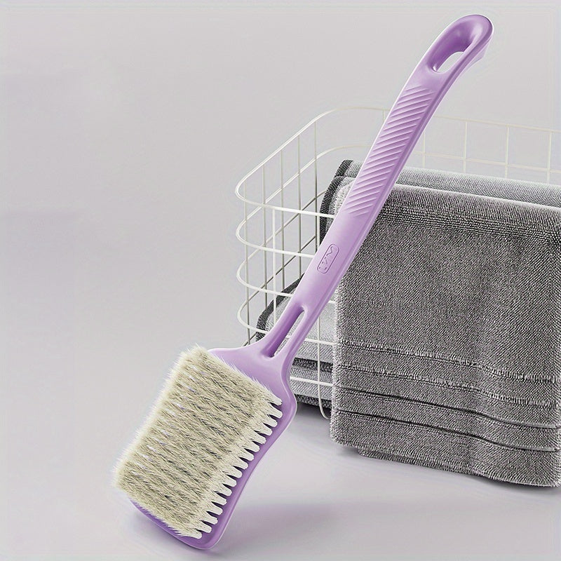 2 Pack Extra Long Handle Bath Brush With Ergonomic Grip, Back Scrubber For Exfoliation & Deep Cleaning, Firm Bristles For Dead Skin Removal, Hanging Hook For Shower Storage, Ideal For Seniors & Limited Mobility, Extended Reach, Heavy-Duty, Non-Slip Grip